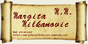 Margita Milkanović vizit kartica